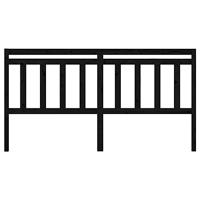 Hoofdbord 186x4x100 cm massief grenenhout zwart - thumbnail