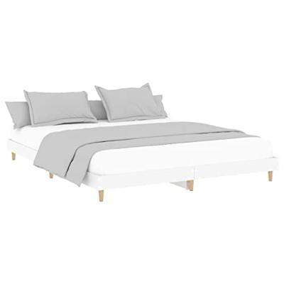 Bedframe LED massief hout wit 120x200 cm - thumbnail