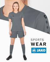 JAKO 4233D Shirt Team Km Dames - Steengrijs - 34 - thumbnail