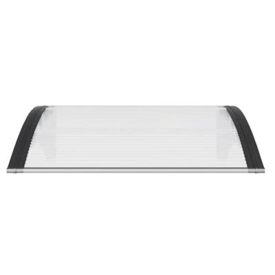 VidaXL Deurluifel 80x75 cm polycarbonaat zwart en transparant VidaXL Deurluifel 80x75 cm polycarbonaat zwart en transparant