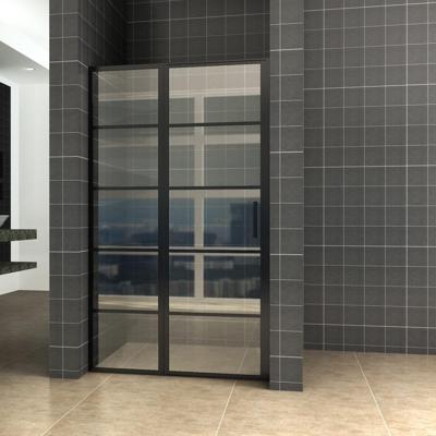 BWS Nisdeur INDUS met Vast Paneel 130x200 cm 8 mm NANO Glas Omkeerbaar Mat Zwart BWS Nisdeur INDUS met Vast Paneel 130x200 cm 8 mm NANO Glas Omkeerbaar Mat Zwart