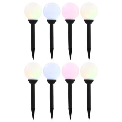 VidaXL Solarlampen 8 st led rond 15 cm rgb