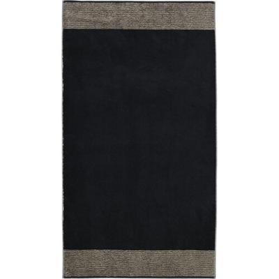 Cawö Cawö Two-Tone Handdoek schwarz 50/100
