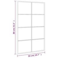 VidaXL Wandspiegel rechthoekig 50x80 cm ijzer zwart - thumbnail