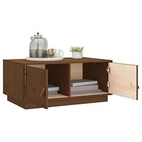 Salontafel 80x50x35 cm massief grenenhout honingbruin - thumbnail