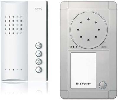 Ritto by Schneider RGE1891320 Complete set voor Deurintercom Kabelgebonden Eengezinswoning Zilver, Wit