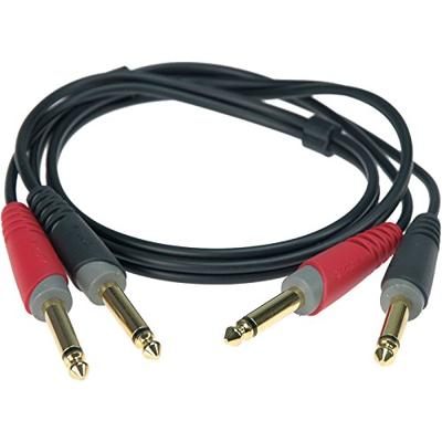 Klotz AT-JJ0100 2x jackplug 2p - 2x jackplug 2p 1m verloopkabel