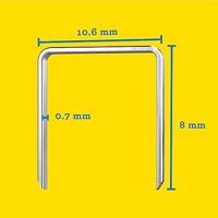 Rapid Nieten Type 13 Gegalvaniseerd, Box 5000st Lengte 8mm - thumbnail