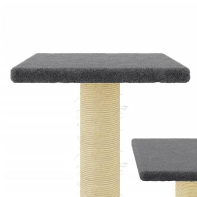 VidaXL Kattenmeubel met sisal krabpalen 61 cm donkergrijs - thumbnail