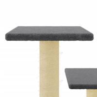 VidaXL Kattenmeubel met sisal krabpalen 61 cm donkergrijs - thumbnail