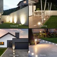 Set van 6 Lilly LED Grondspots - Dimbaar - Kantelbaar - GU10 - 4000K neutraal wit - 4 Watt 345 Lumen - Rond - IK10 - RVS - IP67 waterdicht - thumbnail