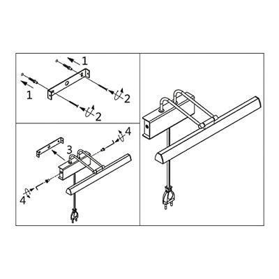 Steinhauer SchilderijlampLitho LED 60cm bronsbruin - 2431BR