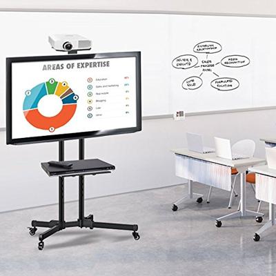 Maclean MC-661 Trolley TV Stand with Mounting Bracket and 2 Shelfs