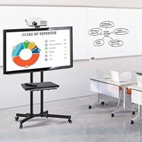 Maclean MC-661 Trolley TV Stand with Mounting Bracket and 2 Shelfs - thumbnail