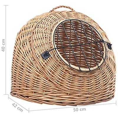 VidaXL Kattendrager 50x42x40 cm natuurlijk wilgenhout