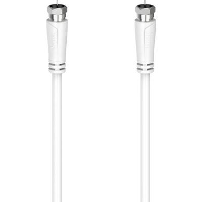 Hama Antenne, Satelliet Aansluitkabel [1x F-stekker - 1x F-stekker] 5 m Wit