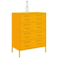 Dressoir 68x39x89 cm staal mosterdgeel - thumbnail
