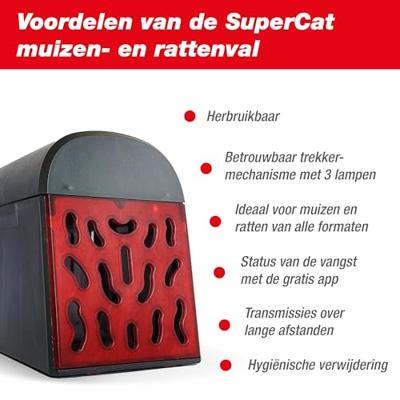 Swissinno Elektr. Maus-und Rattenfalle SuperCat mit Bluetooth Muizenval 1 stuk(s)