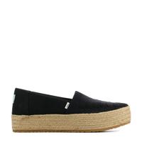 Toms Valencia plateau espadrilles zwart - thumbnail