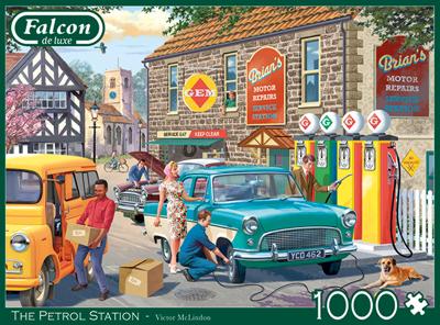 Falcon legpuzzel The Petrol Station 68 x 50 karton 1000 stukjes Falcon legpuzzel The Petrol Station 68 x 50 karton 1000 stukjes