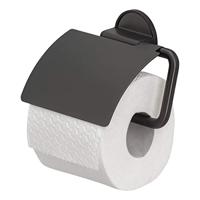 Toiletrolhouder Tiger Tune Met Klep Zwart Metaal Geborsteld / Zwart - thumbnail