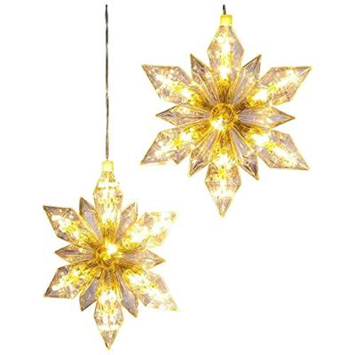 Kerststerren met LED verlichting - 2 stuks Kerststerren met LED verlichting - 2 stuks