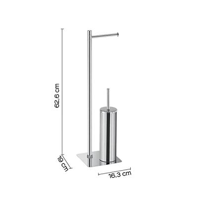 Toiletborstelhouder Sapho Gedy Vrijstaand met Toiletrolhouder Chroom Toiletborstelhouder Sapho Gedy Vrijstaand met Toiletrolhouder Chroom