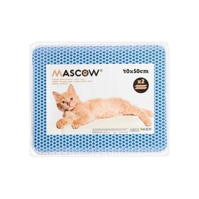 Mat voor kattenbak Mascow Blauw 50 x 40 x 1,5 cm (12 Stuks)