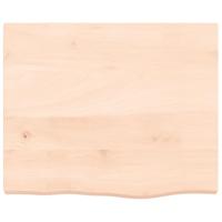 Wastafelblad 60x50x(2-4) cm onbehandeld massief hout - thumbnail