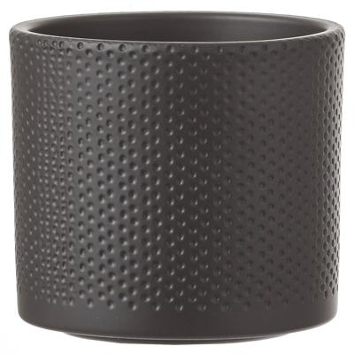 Mica Decorations era pot donkergrijs relief 21x23cm