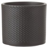 Mica Decorations era pot donkergrijs relief 21x23cm - thumbnail