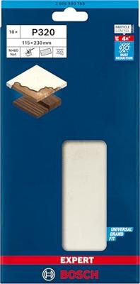 Bosch Accessoires Expert M480 schuurnet voor vlakschuurmachines 115 x 230 mm, K320 - 10 stuk(s) - 2608900768