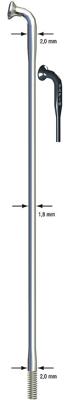 Sapim spaak 14-252l race rvs zonder nippel (100st)
