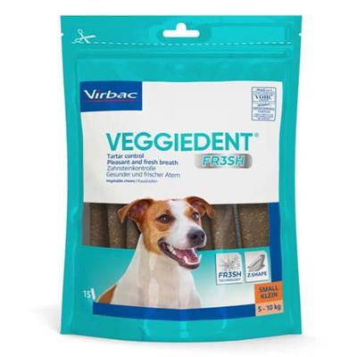 Virbac VeggieDent kauwstrips hond S 5-10 kg (15 st.) 1 verpakking
