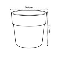 Elho Vibia Campana straight bloempot rond 30 cm antraciet - thumbnail