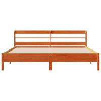 Bedframe zonder matras massief grenenhout wasbruin 180x200 cm - thumbnail