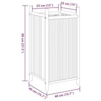 Plantenbak 40x40x80 cm bamboe - thumbnail
