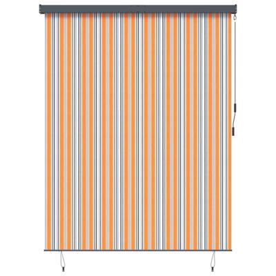 Rolgordijn Geel en Blauw 200 x 250 cm Stof en Aluminium