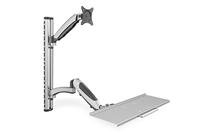 Digitus DA-90354 Wandbeugel voor monitor Aantal monteerbare displays: 1 Display(s) 38,1 cm (15) - 68,6 cm (27) Zwart, Zilver In hoogte verstelbaar, - thumbnail