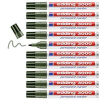 Viltstift edding 3000 rond 1.5-3mm olijfgroen | 10 stuks - thumbnail