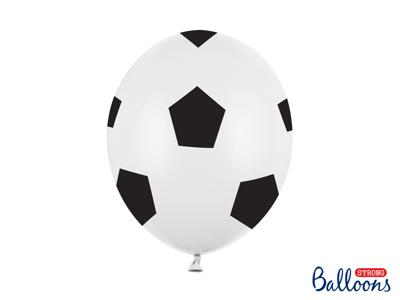 Voetbal Ballonnen Puur wit 30cm (6st)