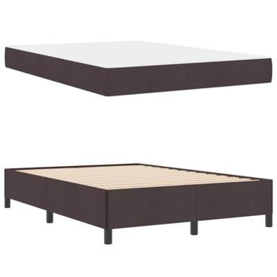 Boxspring bed Bruin 140 x 200 cm Stof en Engineered Hout