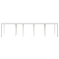 Tuintafel 300x100x73 cm poly rattan wit - thumbnail