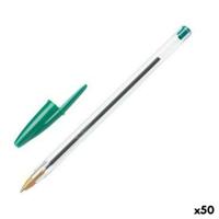 50x Bic Cristal balpen groen medium - thumbnail