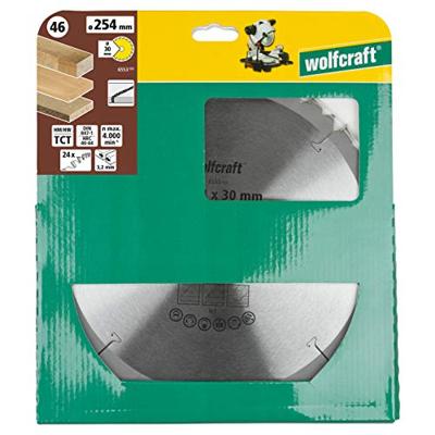 Wolfcraft Kap- en verstekzaagblad | HM | 24 Zähne | Ø254mm | 1 stuk - 6553000