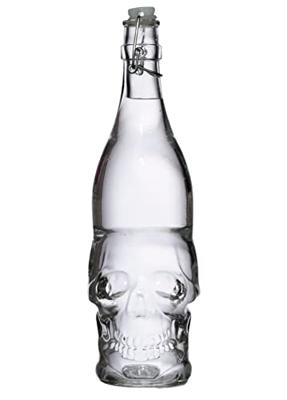 Schedelvormig Duurzame Glazen Waterfles 1000ml Koude Dranken