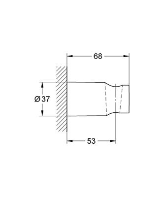 Grohe Tempesta New Cosmopolitan wandhanddouchehouder Chroom