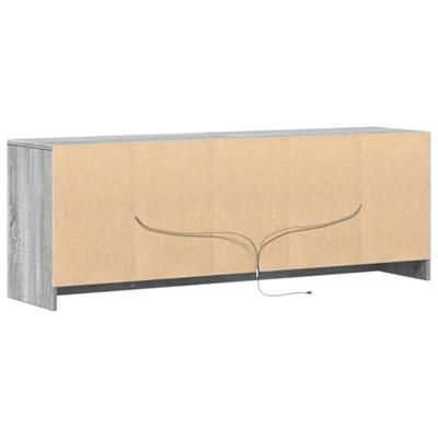 Tv-meubel met LED 139,5x34x50 cm bewerkt hout grijs sonoma