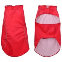 VidaXL Hondenregenjas met reflecterende strips polyester rood 4xl - thumbnail