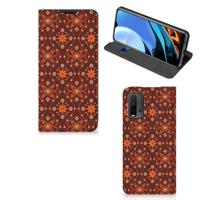 Xiaomi Poco M3 | Redmi 9T | Hoesje met Magneet | Batik Brown - thumbnail